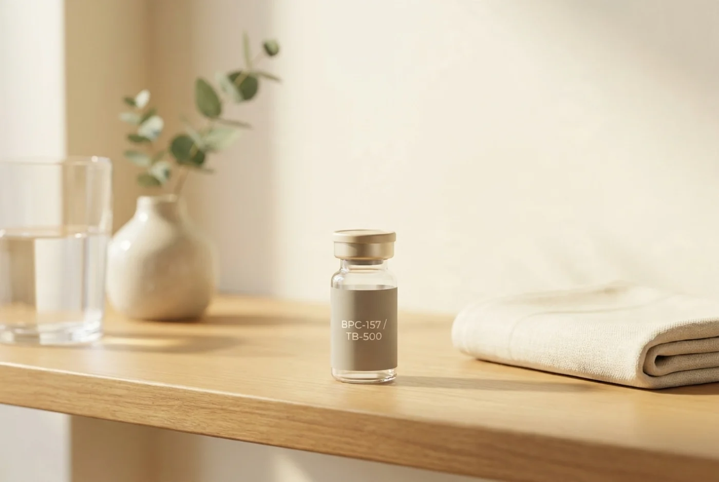 Compounded medication vials on a clinical shelf
